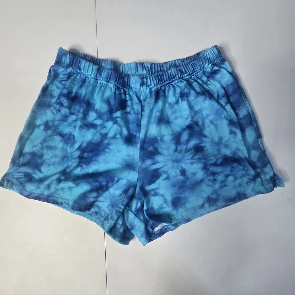 Justice Pajama Set Girls 14 Blue Mermaid‎ Fringe Tie Dye Mermaidcore Sleepwear
